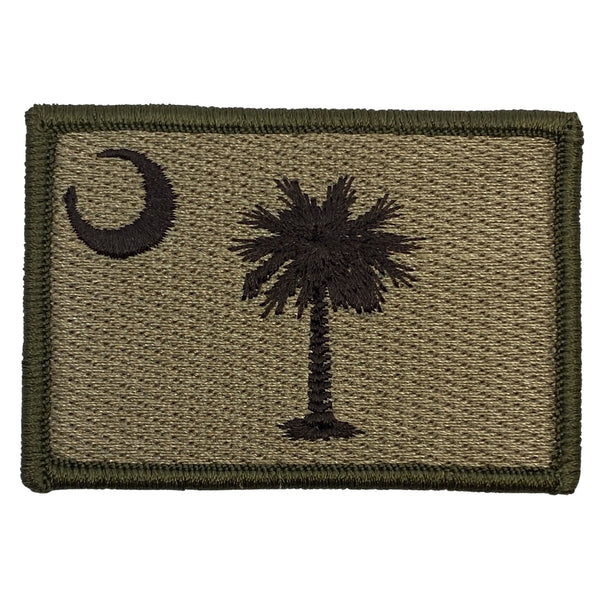 South Carolina Embroidered Tactical State Patch -Color: Multitan with the Highest stitch count embroidery and Velcro® brand backing, Made in the USA,Size 2 inch by 3 inch