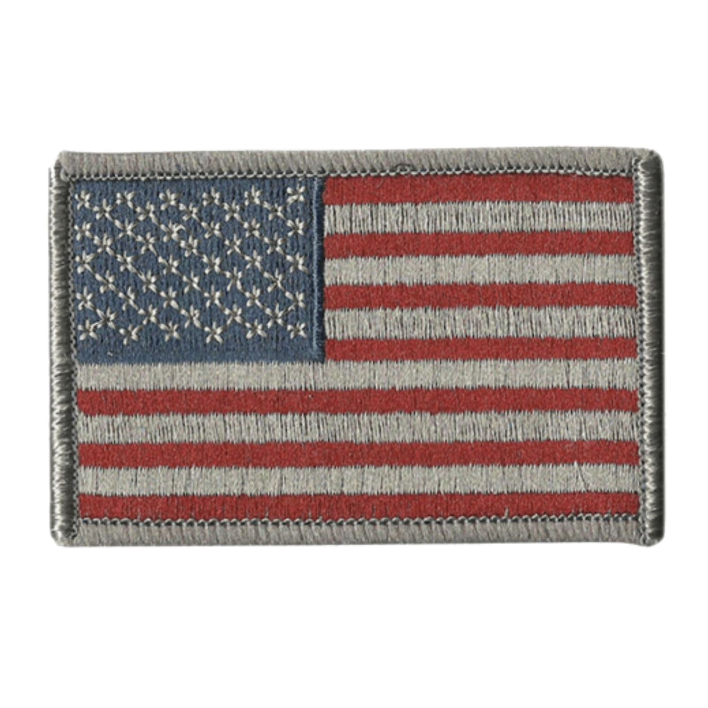 US Flag Patch - Subdued Silver.