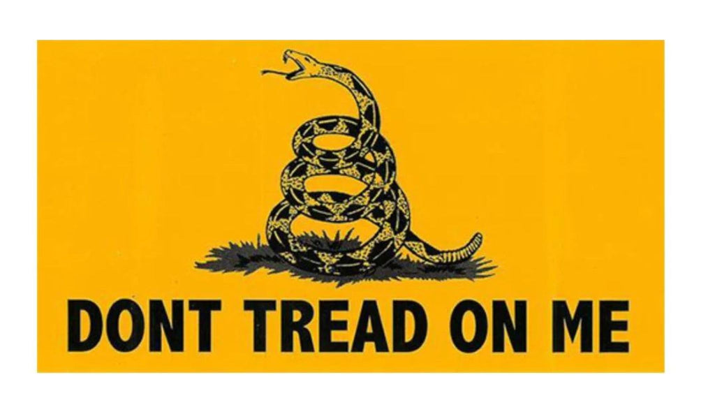 Gadsden Don't Tread on Me Decal - Full Color - Black made from High quality reflective vinyl UV, weather and scratch resistant lamination, Made in the USA Size: 4"x 8"