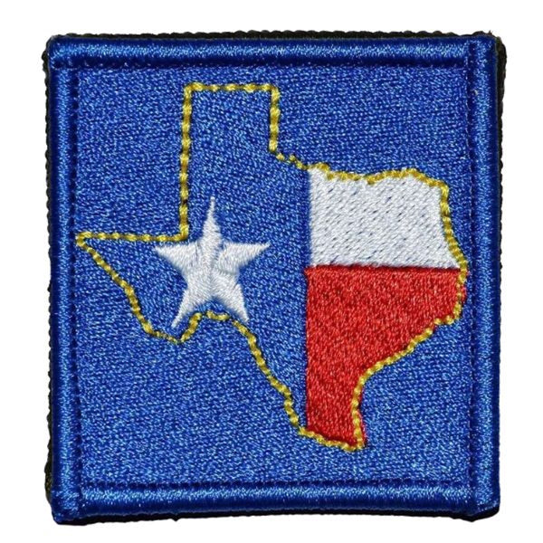 Lone Star State Texas Flag Patch - Full Color  Embroidered patch  Hook and loop sewn on back  2" x 2" sized for our tactical/operator caps, Made in the USA by Tactical Gear Junkie