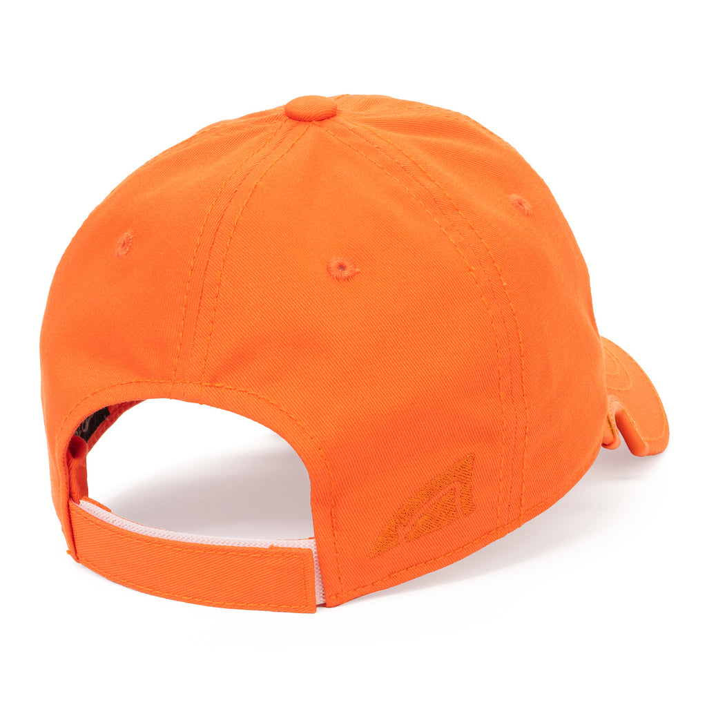 Notch Classic Adjustable Blaze Orange cap is unstructured & low profile. Perfect for hunting season or as a safety color on the job, this rugged 100% cotton twill cap will serve you well at work or play! The front of the cap is blank so you can customize it!