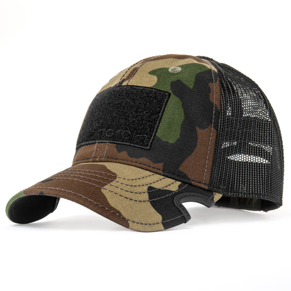 Casquette Baseball Militaire Style Woodland - MFH Homme - Réglable, Taille Unique