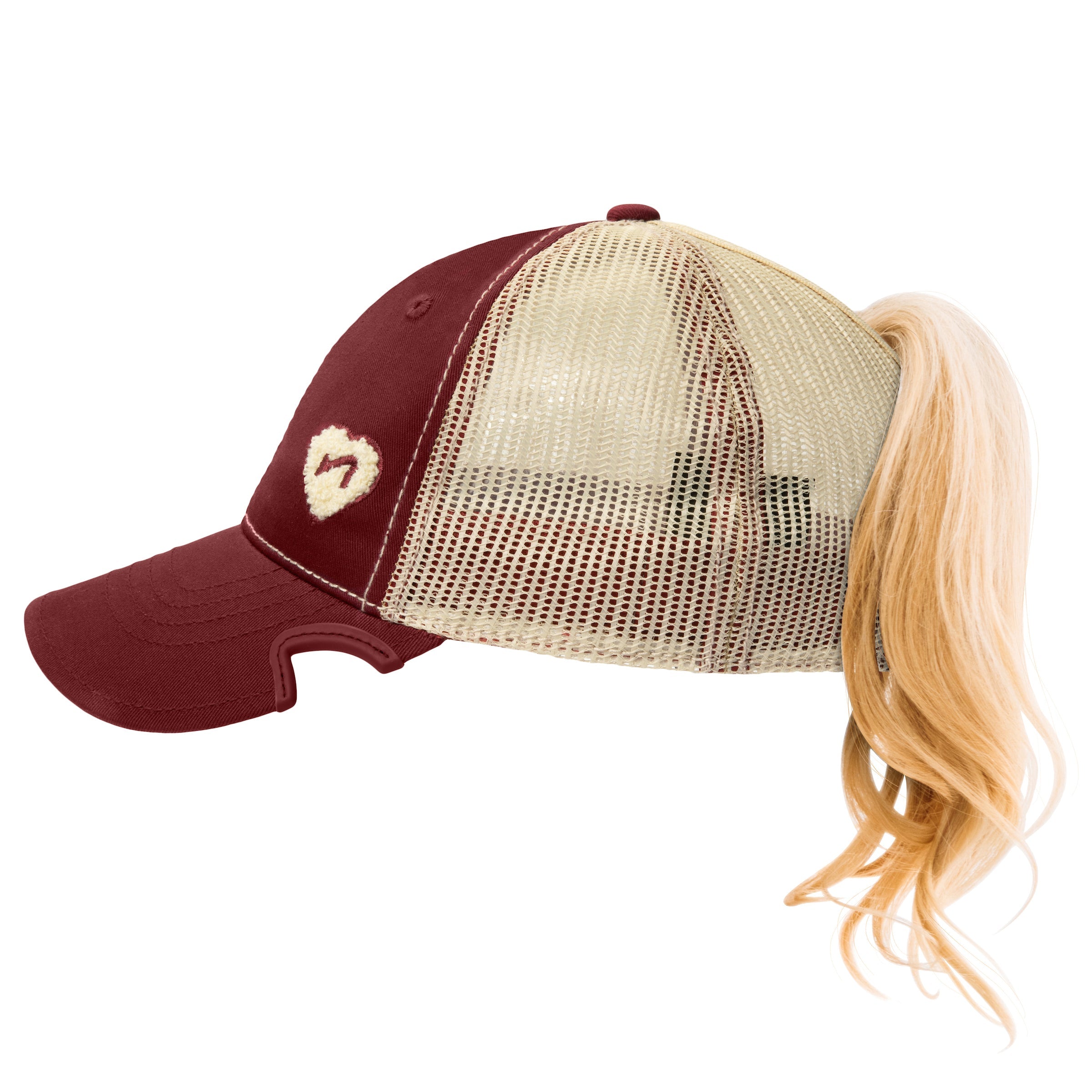 Notch Classic Adjustable: Merlot Ponytail Hat