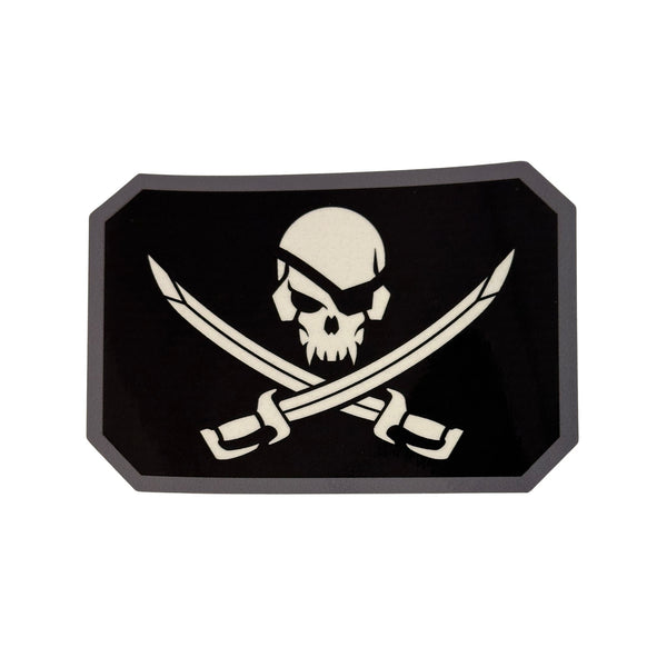 Pirate Skull Flag Decal - Swat Thick heavy duty vehicle vinyl decal, Die cut, High quality and durable vinyl, indoor and outdoor use, Waterproof and weather resistant, Size: 2.34"x 3.5"