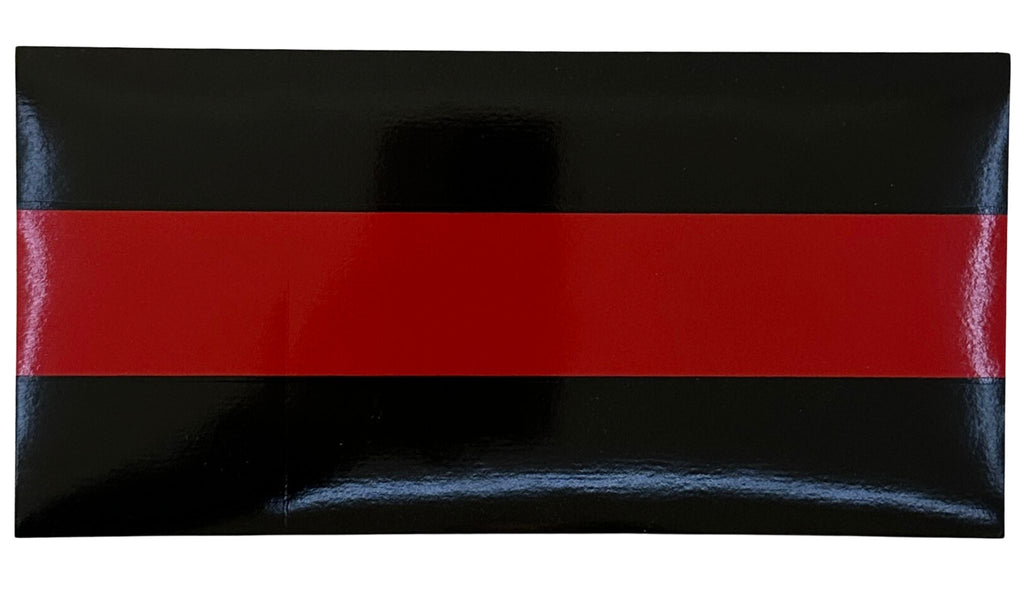 Thin Red Line Decal - Bold High quality reflective vinyl UV, weather and scratch resistant lamination Made in the USA Size: 4"x 8"
