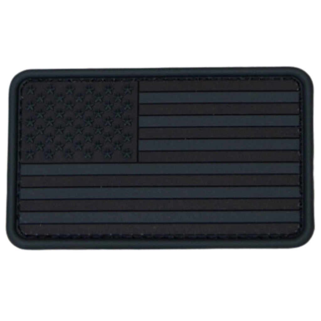  US Flag PVC Patch - Color : Dark Ops, lightly rounded corners to decrease snagging. They look clean, are nice and durable, and hook won't stick to them like normal embroidery. Overall matte with very low reflectivity. PVC patch with  Hook fastener material sewn on the back, 2" x 3.4" sized for our Notch tactical/operator caps.