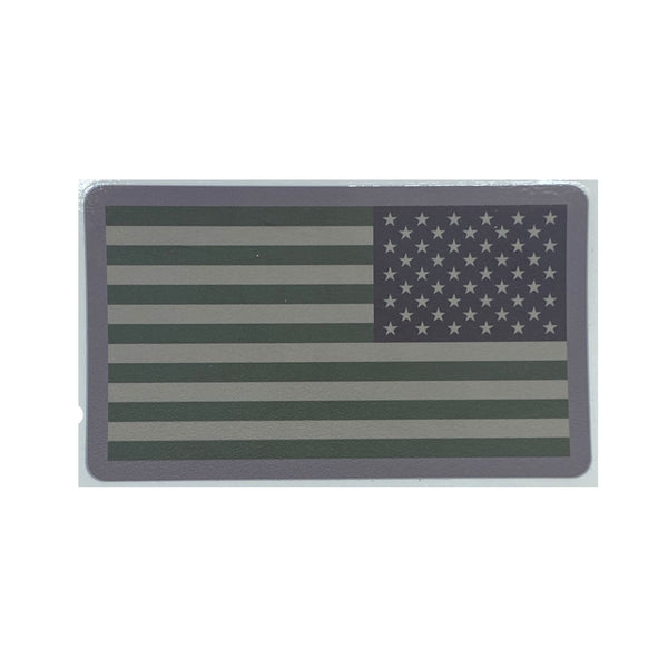 US Flag Reversed Decal - Multicam Thick heavy duty vehicle vinyl decal us flag, Dicut, High quality and durable vinyl, indoor and outdoor use, Waterproof and weather resistant, Size: 2"x 3.5"