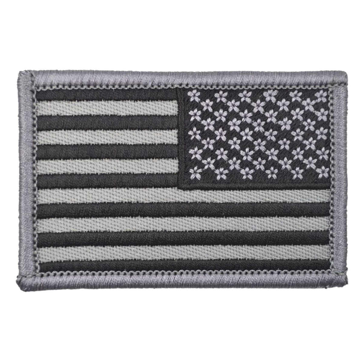 US Flag Reversed Patch GreyBlack Notch