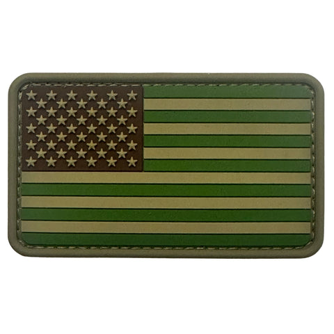 US Flag PVC Patch- Color : Multicam, Slightly rounded corners to decrease snagging. They look clean, are nice and durable, and hook won't stick to them like normal embroidery. Overall matte with very low reflectivity. PVC patch, with hook fastener material sewn on the back, Size 2" x 3.4"