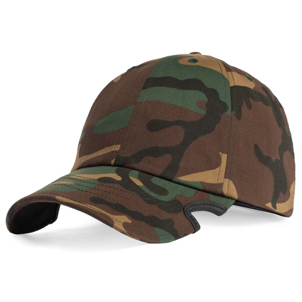Notch Classic Adjustable camo dad hat with blank front and notch