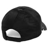 Back view of Notch Athlete Black Blank cap showing adjustable hook and loop strap and monochromatic logo