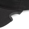 Side view of Notch Athlete Black Blank cap showing patented notch and unstructured low profile fit