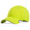High visibility safety hat with notch fit for sunglasses in neon yellow