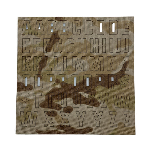 Alphabet Letters Patch Pack - Cordura-Wolf Gray