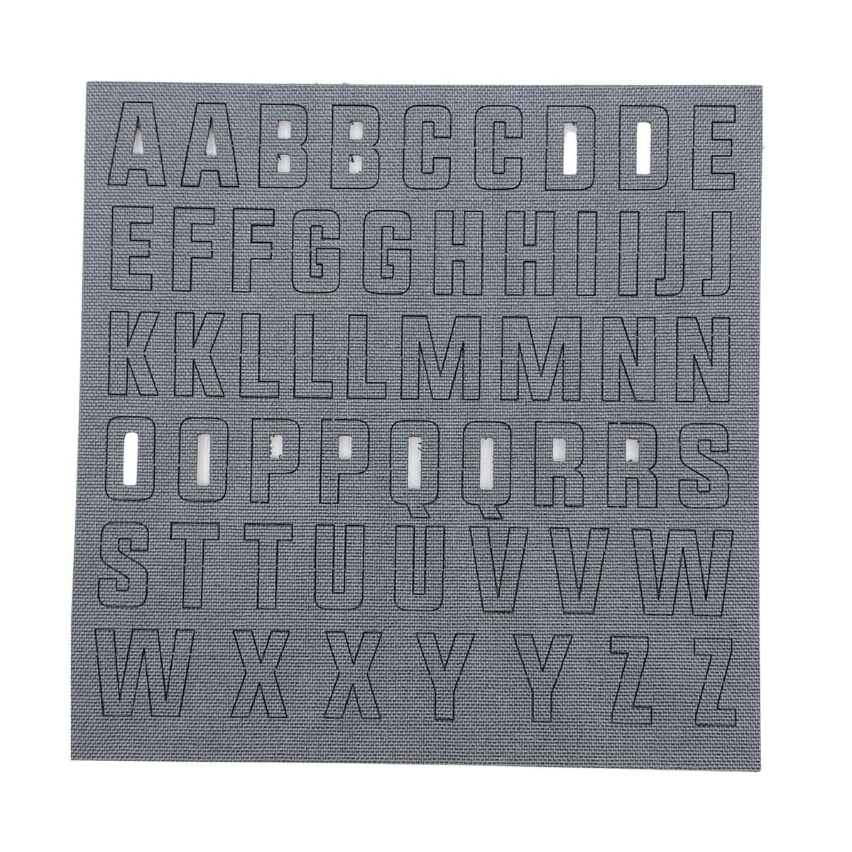 Alphabet Letters Patch Pack - Cordura-Wolf Gray | Notch