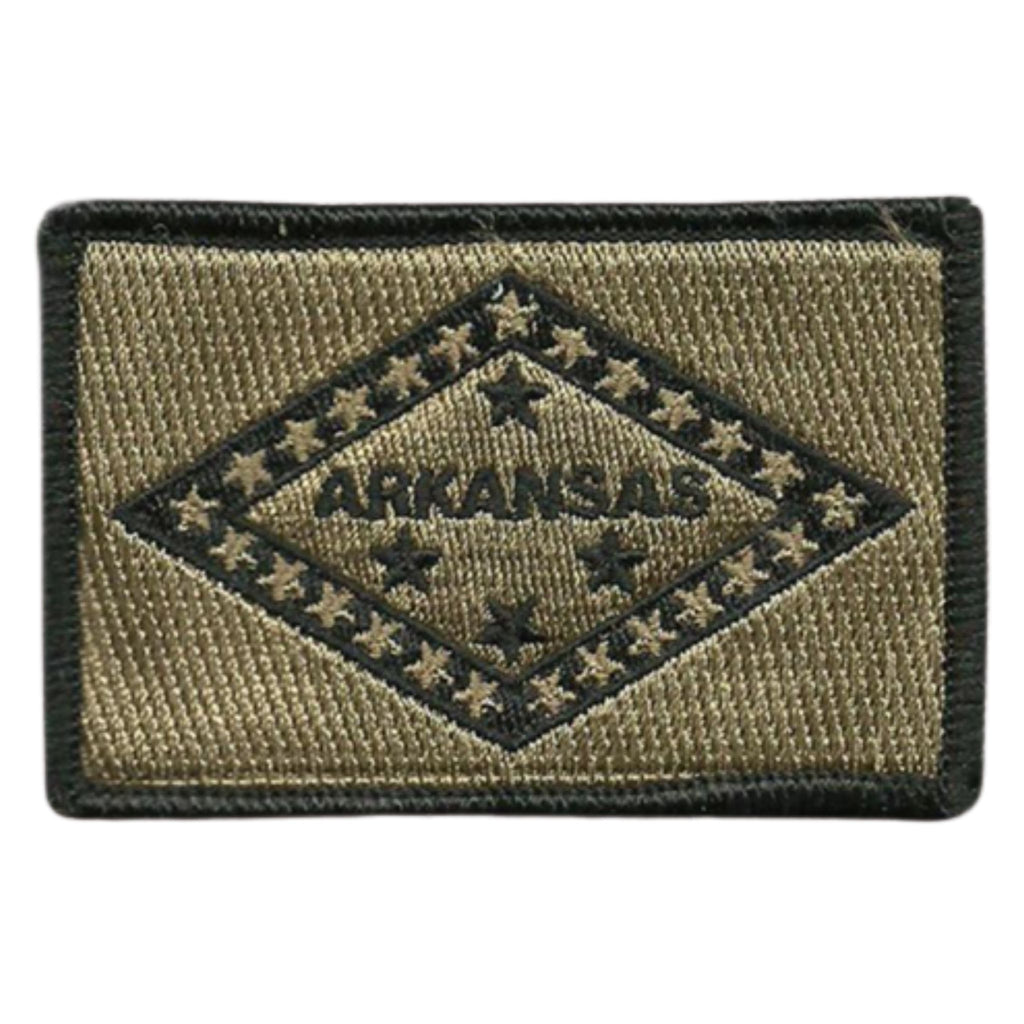 Arkansas Flag Patch - Coyote-Tan.