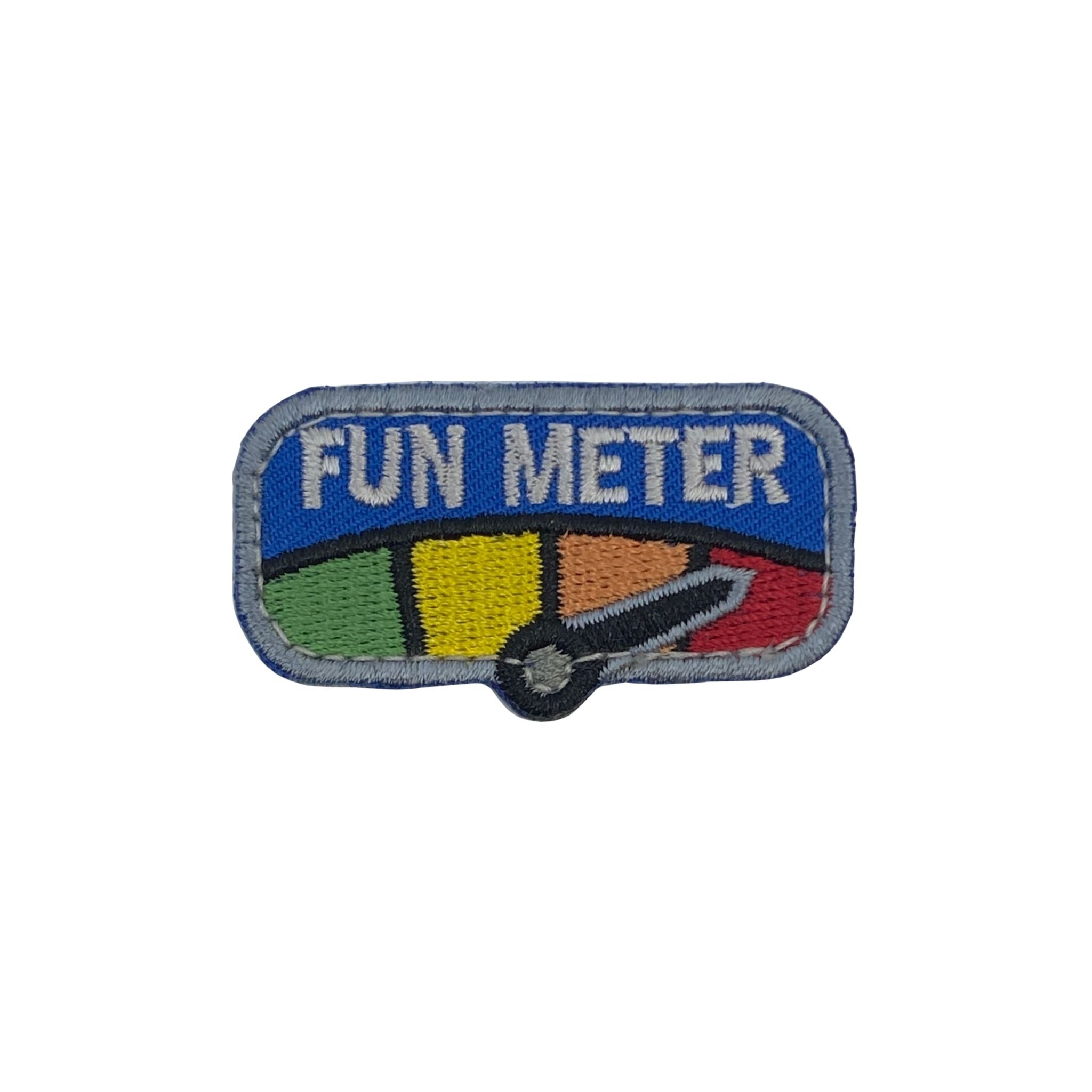 Funny Velcro Patch -  FUN METER  White Small Airsoft Tiger111HK Area