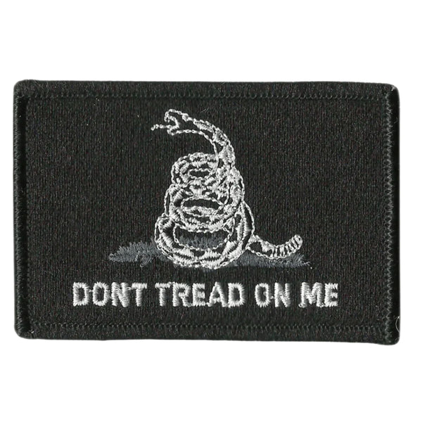 Don't Tread on Me Gadsden Snake - 2x3 Patch, Black