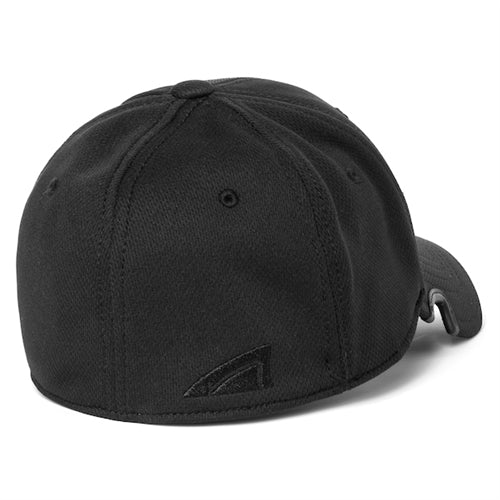 Notch Black Fitted Baseball Cap | A-Flex Hat with Notch Technology