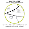 Notch-Less option for classic pre-curved brim hat without notches