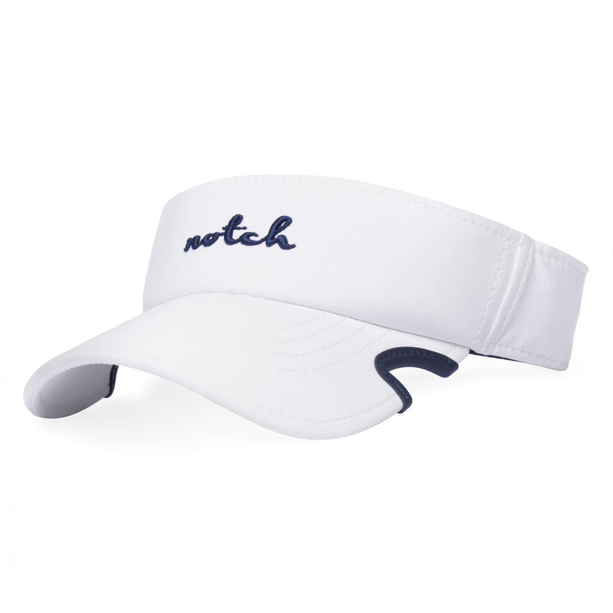Notch Classic Adjustable: White/Navy Visor Hat