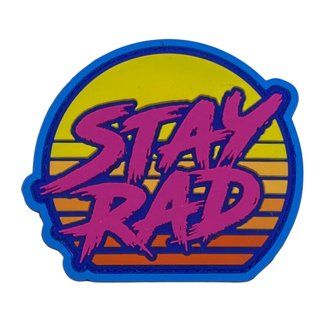 Stay Rad Sunset PVC Patch - Pink.