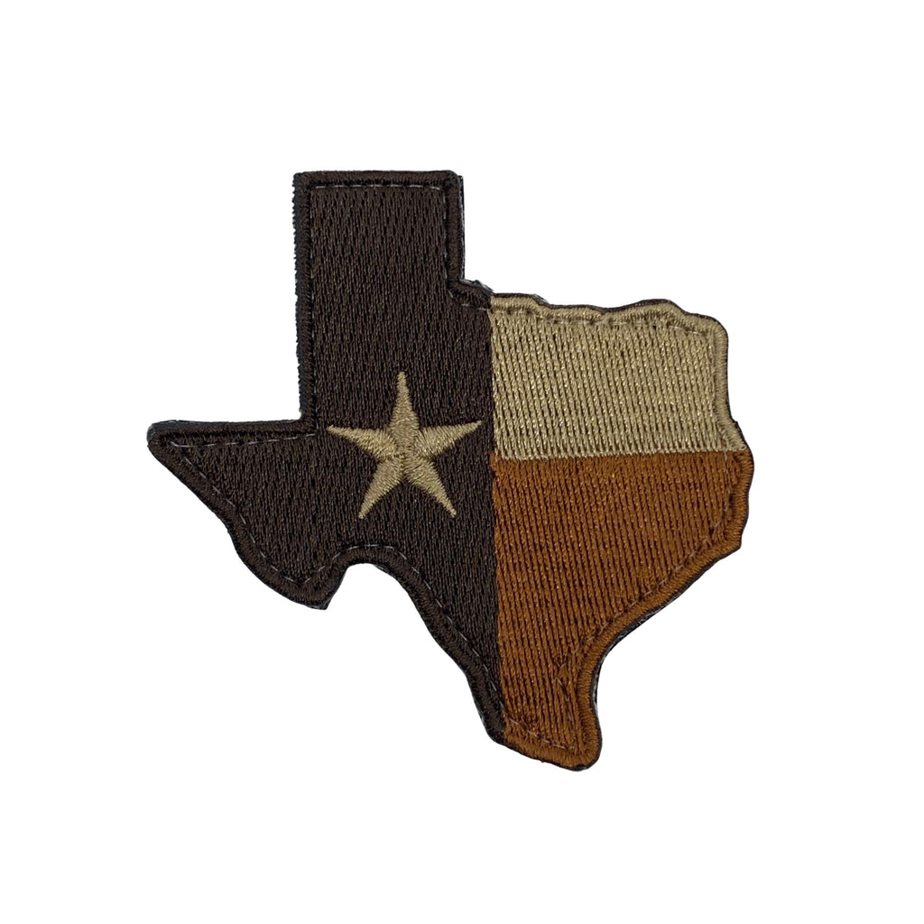Texas State Die-Cut Patch - Brown/Tan.