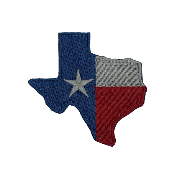 Texas State Die-Cut Patch - Subdued-Silver.