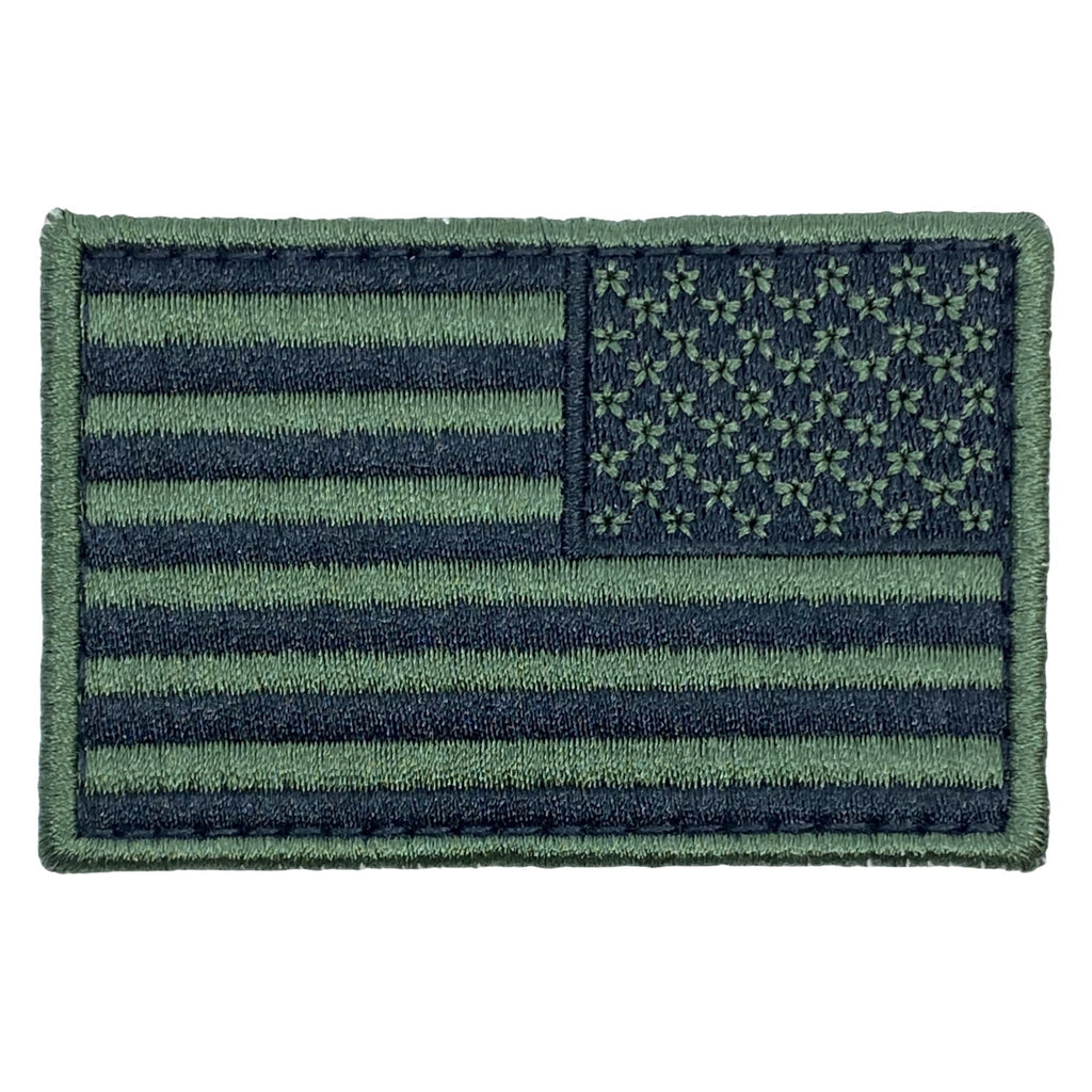 US Flag Reversed Patch - Forest.