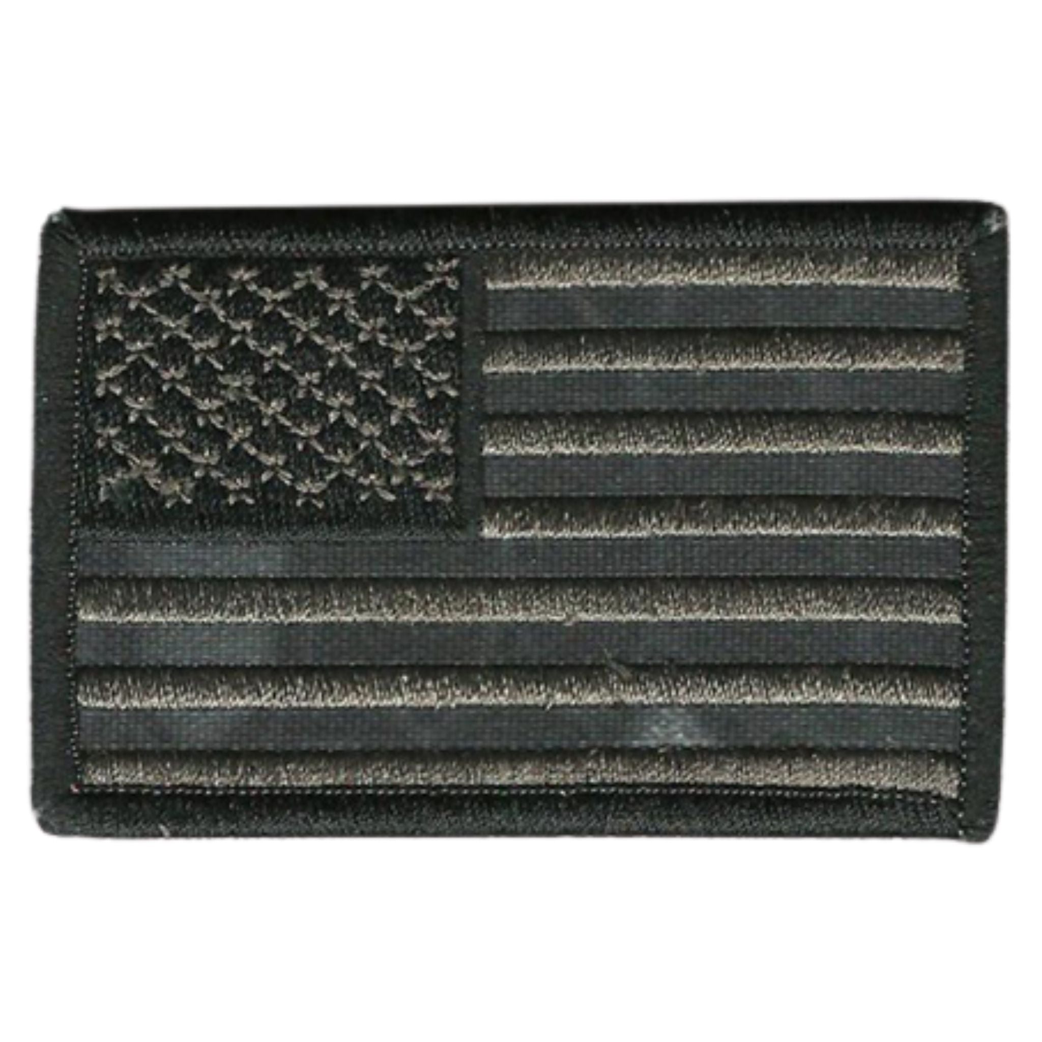 US Flag Patch - Black-White
