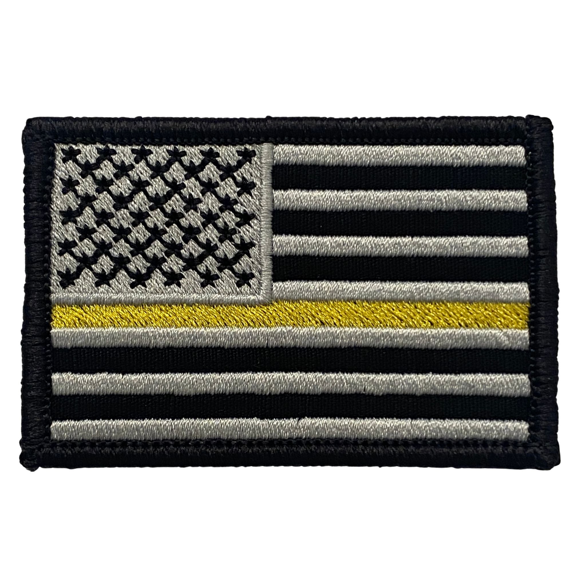 US Flag Public Safety Dispatchers Patch - Thin Gold Line