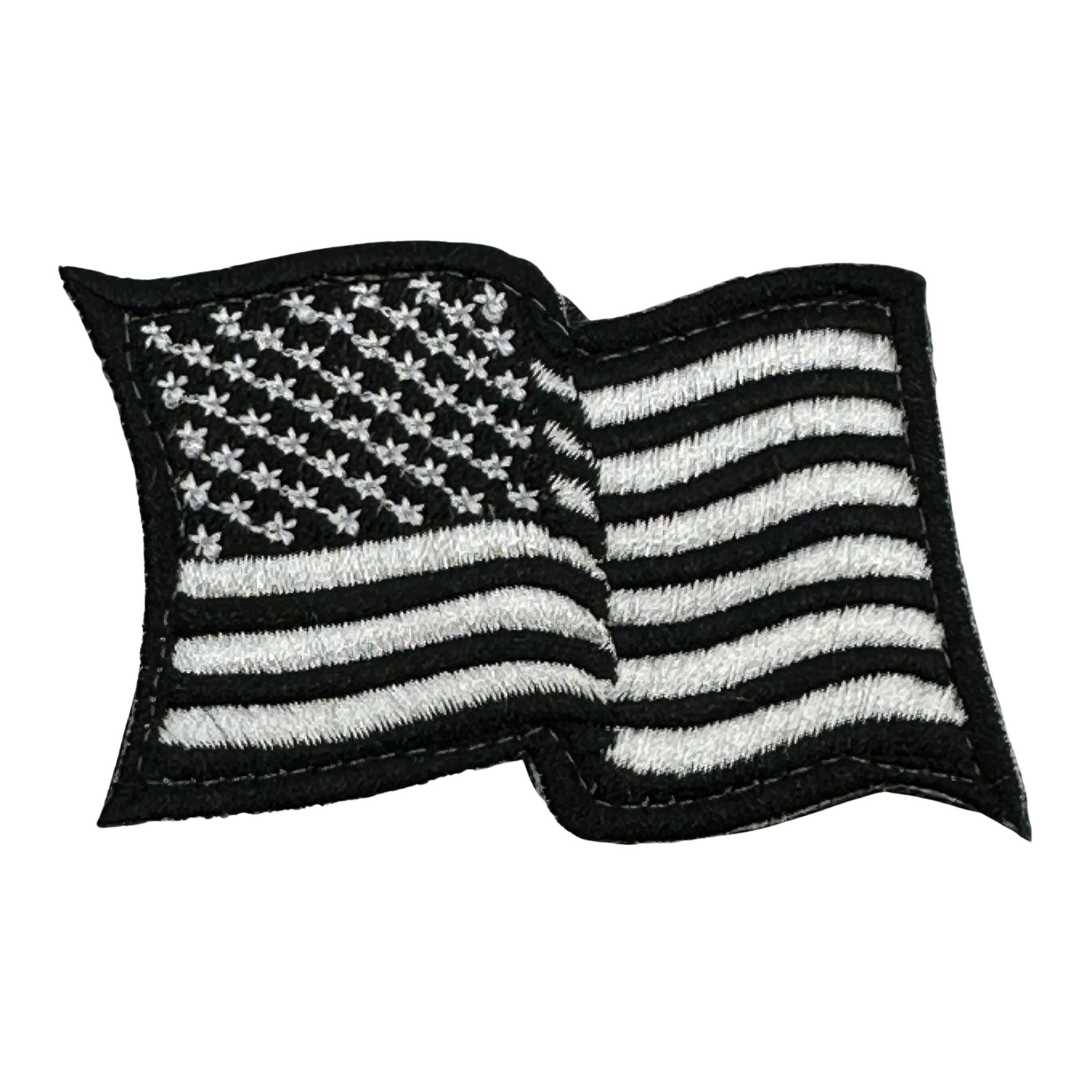 all black american flag patch