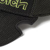 Close-up of Notch Classic Adjustable Neon tactical cap in black with neon green Notch logo