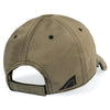 Back view of Notch Athlete Operator OD green cap showing adjustable hook-and-loop strap